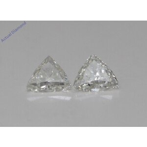 A Pair Of Trilliant Cut Natural Mined Loose Diamonds (0.65 Ct,J Color,Vs1-Vs2 Clarity)