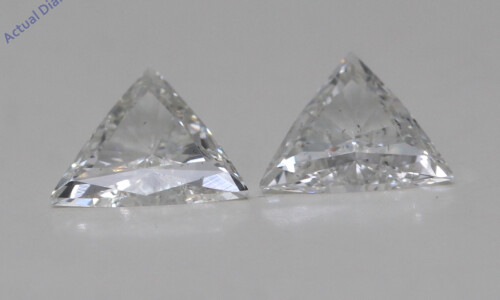 A Pair Of Triangle Cut Natural Mined Loose Diamonds (0.78 Ct,G Color,Si1 Clarity)