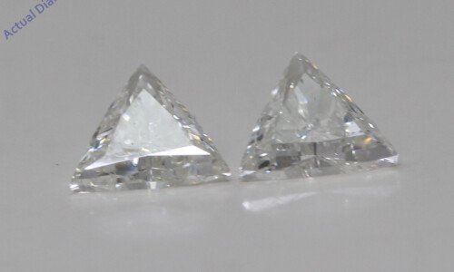 A Pair Of Triangle Cut Natural Mined Loose Diamonds (0.77 Ct,I Color,Vs2-Si1 Clarity)