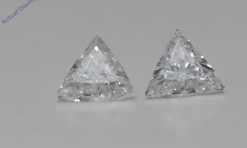 A Pair Of Triangle Cut Natural Mined Loose Diamonds (0.78 Ct,G Color,Si1 Clarity)