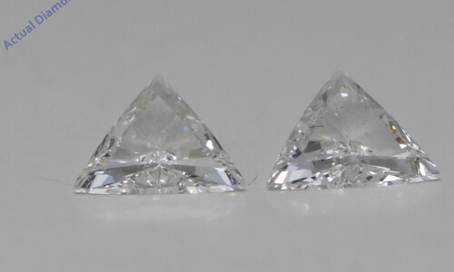 A Pair Of Triangle Cut Natural Mined Loose Diamonds (0.73 Ct,H Color,Vs2-Si1 Clarity)