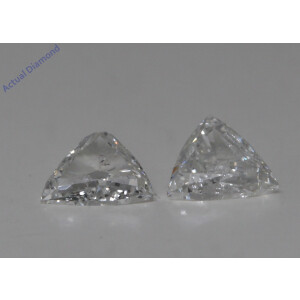 A Pair Of Trilliant Cut Natural Mined Loose Diamonds (0.67 Ct,H Color,Si2-I1 Clarity)