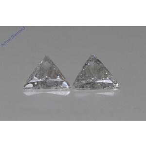 A Pair Of Triangle Cut Natural Mined Loose Diamonds (0.51 Ct,H Color,Vs2-Si1 Clarity)