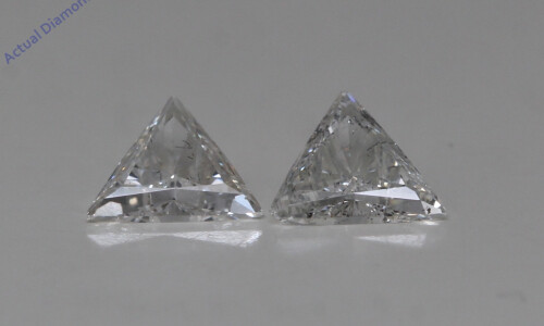 A Pair Of Triangle Cut Natural Mined Loose Diamonds (0.51 Ct,H Color,Vs2-Si1 Clarity)