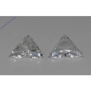 A Pair Of Triangle Cut Natural Mined Loose Diamonds (0.68 Ct,F Color,Vs2-Si1 Clarity)