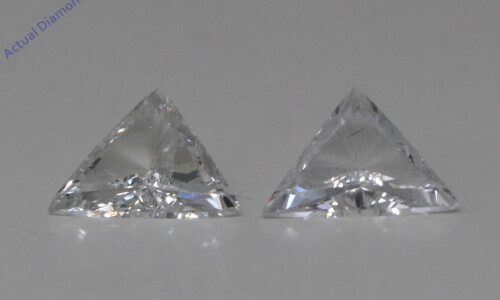 A Pair Of Triangle Cut Natural Mined Loose Diamonds (0.68 Ct,F Color,Vs2-Si1 Clarity)