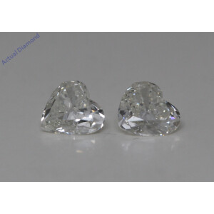 A Pair Of Heart Cut Natural Mined Loose Diamonds (0.66 Ct,I Color,Si2-I1 Clarity)