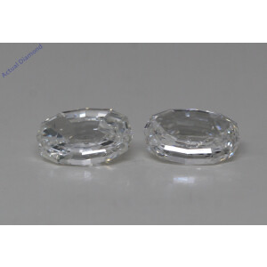 A Pair Of Oval Step Cut Cut Natural Mined Loose Diamonds (1.12 Ct,F Color,Vs1 Clarity)