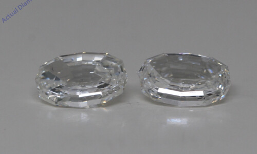 A Pair Of Oval Step Cut Cut Natural Mined Loose Diamonds (1.12 Ct,F Color,Vs1 Clarity)