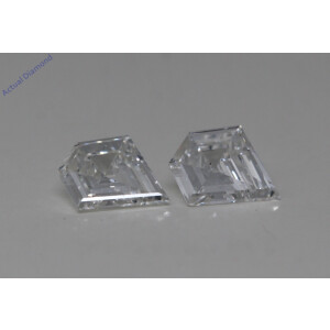 A Pair Of Shield Cut Natural Mined Loose Diamonds (0.8 Ct,E Color,Vvs1 Clarity)