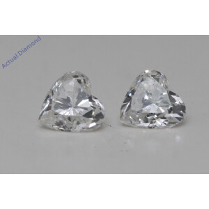 A Pair Of Heart Cut Natural Mined Loose Diamonds (0.73 Ct,H Color,Vs2-Si1 Clarity)