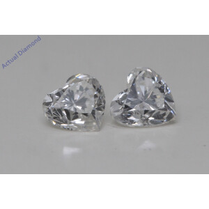 A Pair Of Heart Cut Natural Mined Loose Diamonds (0.75 Ct,H Color,Vs2-Si1 Clarity)