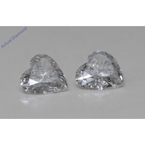 A Pair Of Heart Cut Natural Mined Loose Diamonds (0.83 Ct,G Color,Si2-Si3 Clarity)