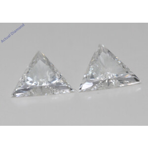 A Pair Of Triangle Cut Natural Mined Loose Diamonds (1.25 Ct,G Color,Si1 Clarity)