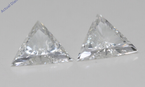 A Pair Of Triangle Cut Natural Mined Loose Diamonds (1.25 Ct,G Color,Si1 Clarity)