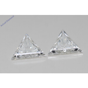 A Pair Of Triangle Cut Natural Mined Loose Diamonds (1.02 Ct,G Color,Vs1-Vs2 Clarity)