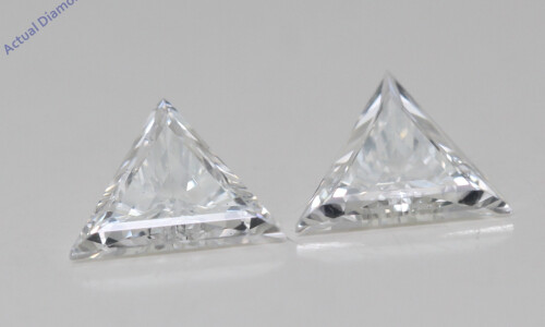 A Pair Of Triangle Cut Natural Mined Loose Diamonds (1.02 Ct,G Color,Vs1-Vs2 Clarity)