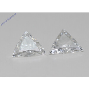 A Pair Of Triangle Cut Natural Mined Loose Diamonds (0.84 Ct,G Color,Vs2-Si1 Clarity)