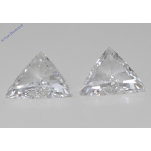 A Pair Of Triangle Cut Natural Mined Loose Diamonds (2.02 Ct,E Color,Vs2-Si1 Clarity)