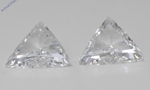 A Pair Of Triangle Cut Natural Mined Loose Diamonds (2.02 Ct,E Color,Vs2-Si1 Clarity)