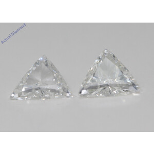 A Pair Of Triangle Cut Natural Mined Loose Diamonds (1.36 Ct,H Color,Vs2-Si1 Clarity)