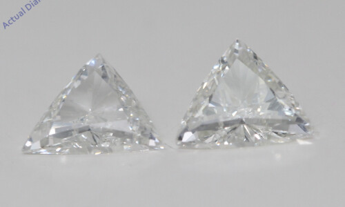 A Pair Of Triangle Cut Natural Mined Loose Diamonds (1.36 Ct,H Color,Vs2-Si1 Clarity)