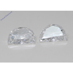 A Pair Of Half Moon Cut Natural Mined Loose Diamonds (1.39 Ct,D Color,Vs1-Vs2 Clarity)