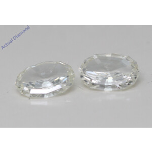 A Pair Of Oval Step Cut Cut Natural Mined Loose Diamonds (0.85 Ct,K Color,Vs2 Clarity)