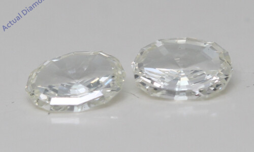 A Pair Of Oval Step Cut Cut Natural Mined Loose Diamonds (0.85 Ct,K Color,Vs2 Clarity)