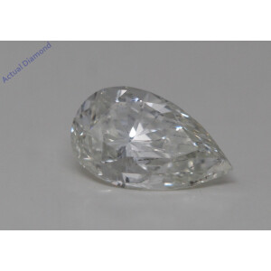 Pear Cut Natural Mined Loose Diamond (0.56 Ct,J Color,Si2 Clarity) GIA Certified