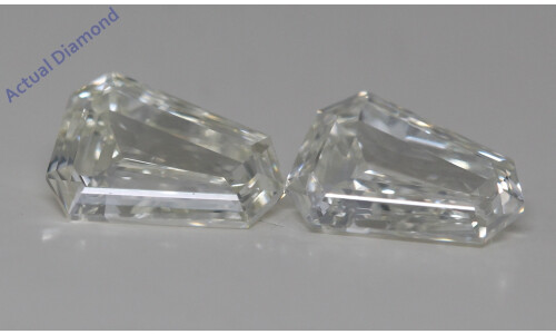 A Pair Of Shield-Step Cut Natural Mined Loose Diamonds (1.55 Ct,K Color,Vs2 Clarity)