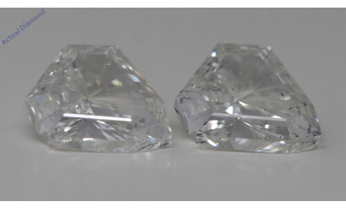 A Pair Of Shield Cut Natural Mined Loose Diamonds (1.61 Ct,G Color,Si1 Clarity)