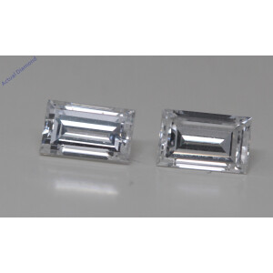 A Pair Of Baguette Cut Natural Mined Loose Diamonds (0.87 Ct,D Color,Vvs2 Clarity) GIA Certified