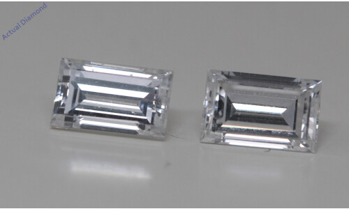 A Pair Of Baguette Cut Natural Mined Loose Diamonds (0.87 Ct,D Color,Vvs2 Clarity) GIA Certified