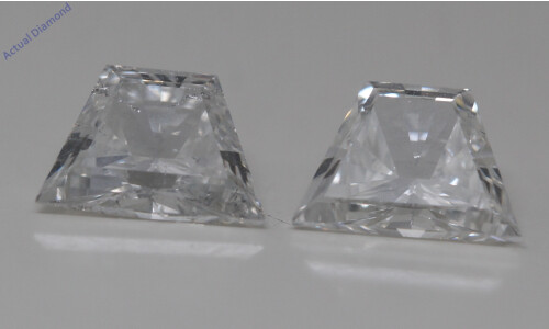 A Pair Of Trapezoid Cut Natural Mined Loose Diamonds (1.39 Ct,G Color,Si3 Clarity)