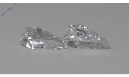 A Pair Of Spade Cut Natural Mined Loose Diamonds (0.42 Ct,G Color,Si2 Clarity)