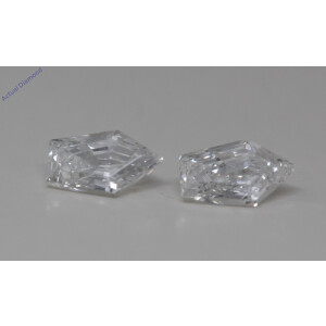 A Pair Of Pentagon Cut Natural Mined Loose Diamonds (0.67 Ct,G Color,Si1 Clarity) GIA Certified