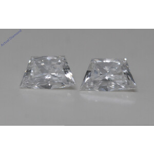 A Pair Of Trapezoid Cut Natural Mined Loose Diamonds (0.62 Ct,F Color,Vvs2 Clarity)