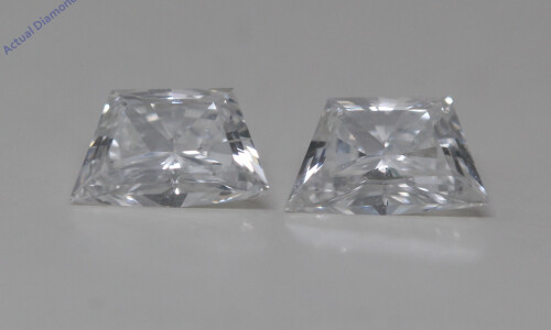 A Pair Of Trapezoid Cut Natural Mined Loose Diamonds (0.62 Ct,F Color,Vvs2 Clarity)