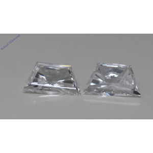 A Pair Of Trapezoid Cut Natural Mined Loose Diamonds (0.57 Ct,E Color,Vs2 Clarity) GIA Certified