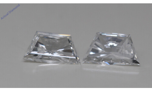 A Pair Of Trapezoid Cut Natural Mined Loose Diamonds (0.57 Ct,E Color,Vs2 Clarity) GIA Certified