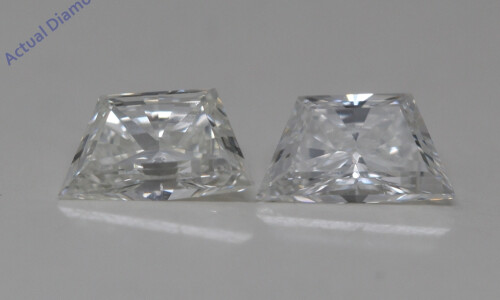 A Pair Of Trapezoid Cut Natural Mined Loose Diamonds (0.66 Ct,G Color,Vs1 Clarity)