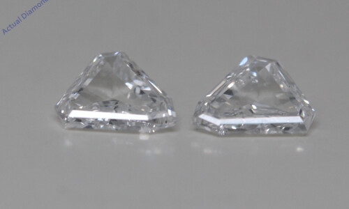 A Pair Of Spade Cut Natural Mined Loose Diamonds (0.47 Ct,G Color,Si2 Clarity)