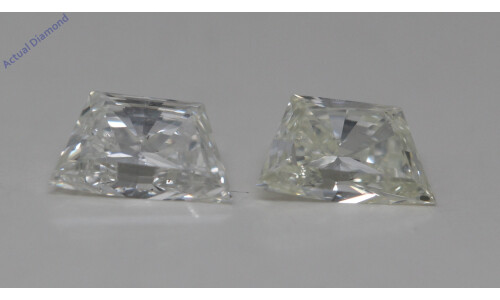 A Pair Of Trapezoid Cut Natural Mined Loose Diamonds (0.59 Ct,I Color,Si1 Clarity)