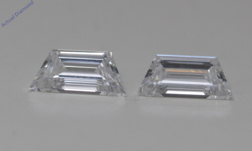 A Pair Of Trapezoid Step Cut Natural Mined Loose Diamonds (0.52 Ct,D Color,Vvs1 Clarity) GIA Certified