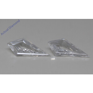 A Pair Of Kite Cut Natural Mined Loose Diamonds (0.64 Ct,E Color,Vs1 Clarity) GIA Certified