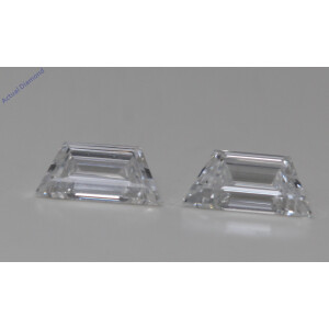 A Pair Of Trapezoid Step Cut Natural Mined Loose Diamonds (0.6 Ct,F Color,Vs1 Clarity) GIA Certified