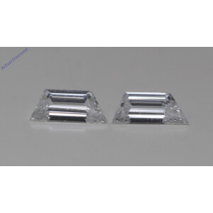 A Pair Of Trapezoid Step Cut Natural Mined Loose Diamonds (0.44 Ct,D Color,Vvs2 Clarity)