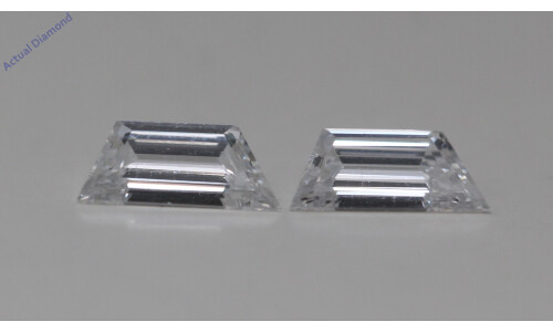 A Pair Of Trapezoid Step Cut Natural Mined Loose Diamonds (0.44 Ct,D Color,Vvs2 Clarity)