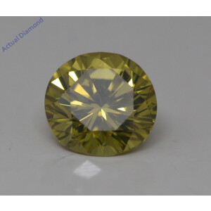 Round Natural Mined Loose Diamond (0.73 Ct Fancy Vivid Brownish Yellow(Irradiated) Vvs1 Clarity) Igl